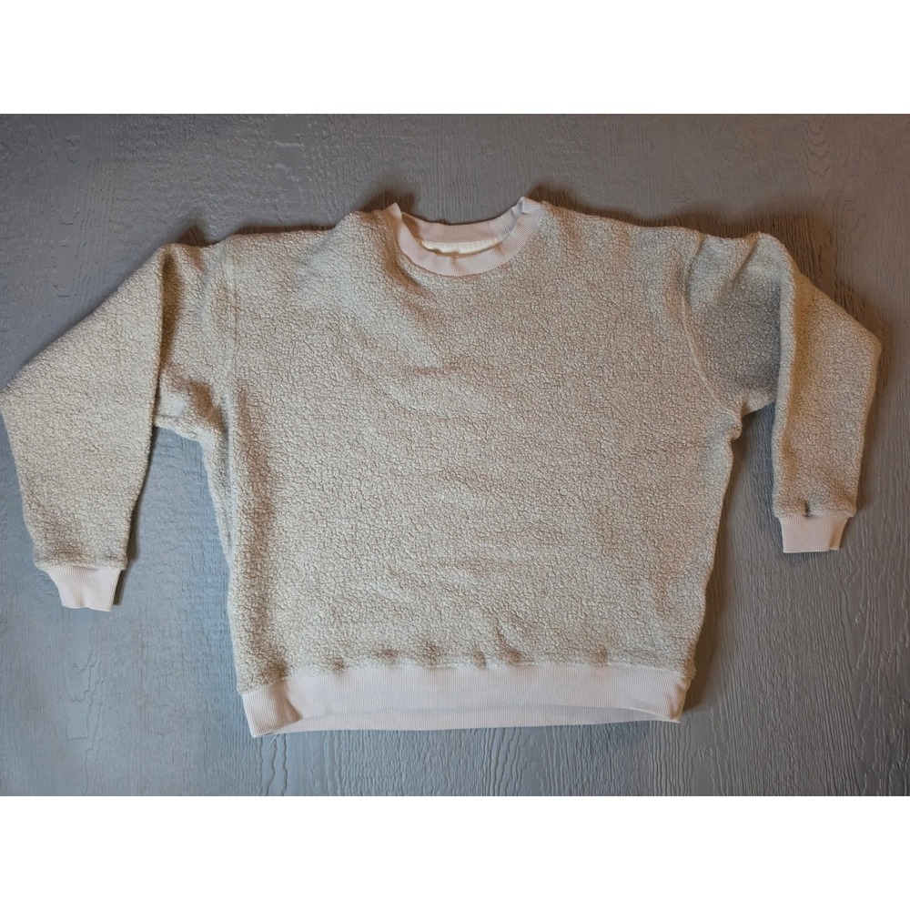 Outdoor Voices MegaFleece XL Beige Oatmeal Wool Blend Crew Neck Pullover